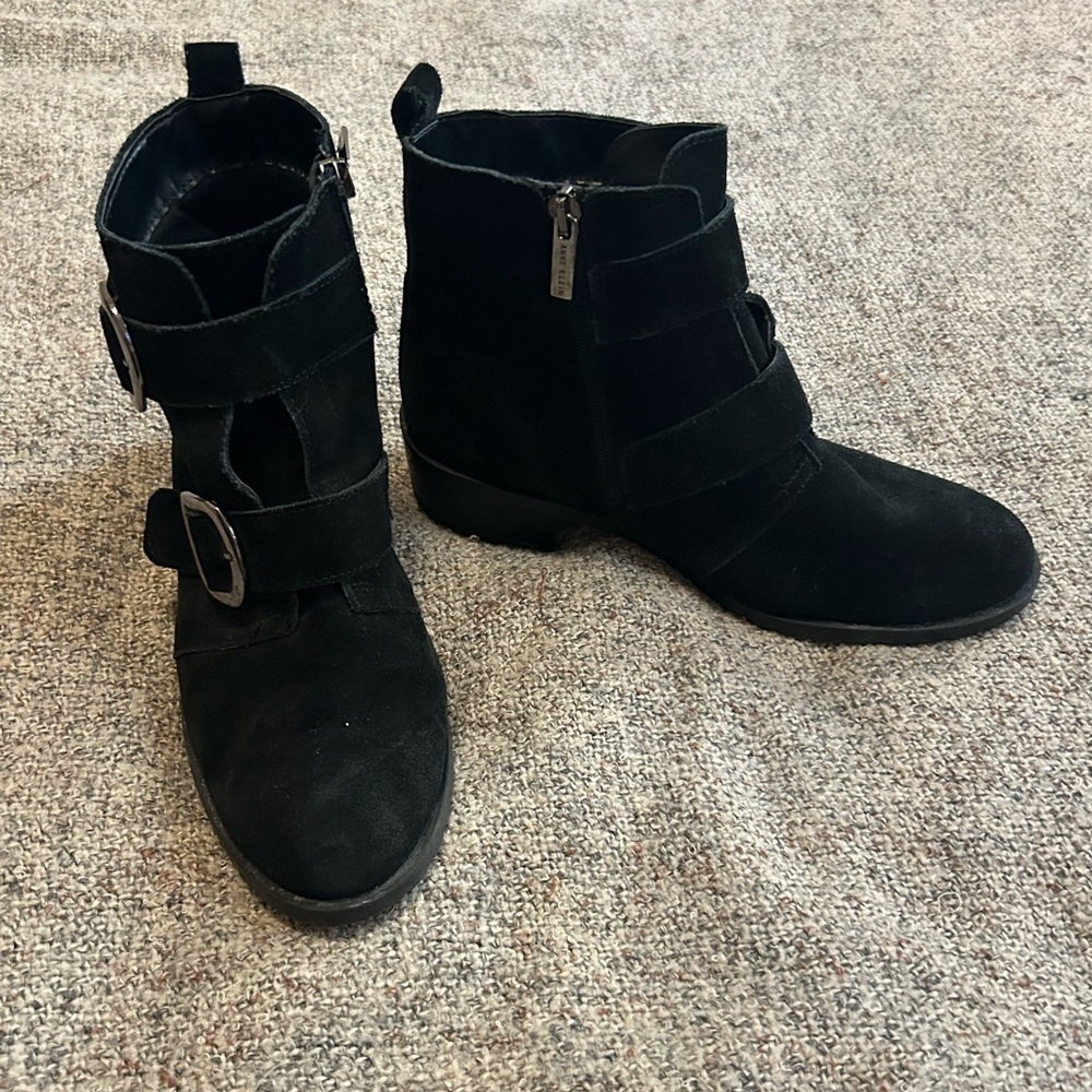 Anne Klein Nilos Suede Buckle Boot
